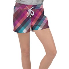 Multicolor Plaids Velour Lounge Shorts