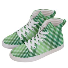 Menta Plaids Men s Hi-top Skate Sneakers