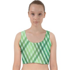 Menta Plaids Velvet Racer Back Crop Top by ConteMonfrey