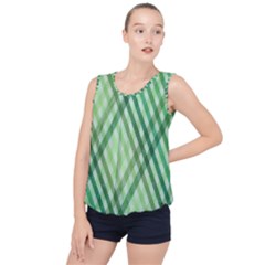 Menta Plaids Bubble Hem Chiffon Tank Top by ConteMonfrey