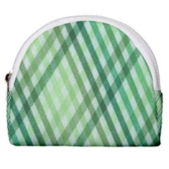 Menta Plaids Horseshoe Style Canvas Pouch by ConteMonfrey