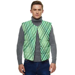 Menta Plaids Men s Short Button Up Puffer Vest	 by ConteMonfrey