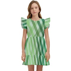 Menta Plaids Kids  Winged Sleeve Dress by ConteMonfrey