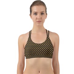 Small Golden Plaids Back Web Sports Bra by ConteMonfrey