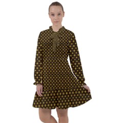 Small Golden Plaids All Frills Chiffon Dress by ConteMonfrey