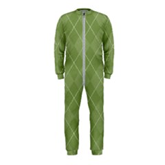 Discreet Green Tea Plaids Onepiece Jumpsuit (kids) by ConteMonfrey