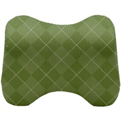 Discreet Green Tea Plaids Head Support Cushion by ConteMonfrey