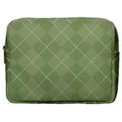 Discreet Green Tea Plaids Make Up Pouch (large) by ConteMonfrey