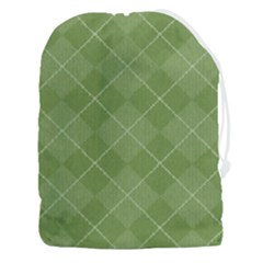 Discreet Green Tea Plaids Drawstring Pouch (3xl) by ConteMonfrey