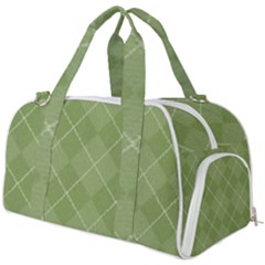 Discreet Green Tea Plaids Burner Gym Duffel Bag by ConteMonfrey