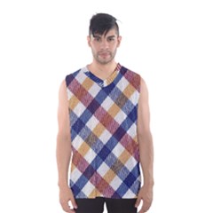 Hot Colors Plaid  Men s Basketball Tank Top by ConteMonfrey