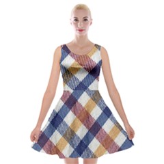 Hot Colors Plaid  Velvet Skater Dress by ConteMonfrey