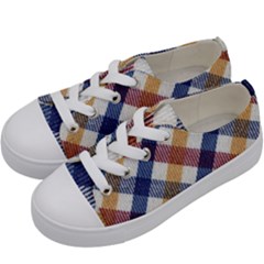 Hot Colors Plaid  Kids  Low Top Canvas Sneakers by ConteMonfrey