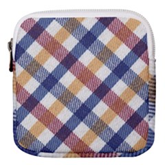 Hot Colors Plaid  Mini Square Pouch