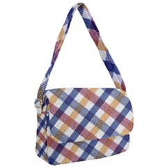 Hot Colors Plaid  Courier Bag by ConteMonfrey