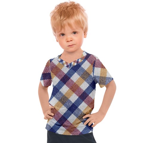 Hot Colors Plaid  Kids  Sports Tee by ConteMonfrey