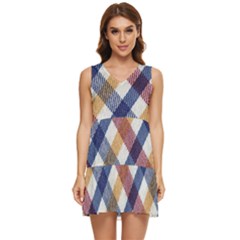 Hot Colors Plaid  Tiered Sleeveless Mini Dress by ConteMonfrey