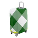 Green and white diagonal plaids Luggage Cover (Small) View2