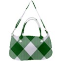 Green and white diagonal plaids Removal Strap Handbag View2