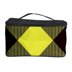 Black And Yellow Plaids Diagonal Cosmetic Storage by ConteMonfrey