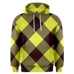 Black And Yellow Plaids Diagonal Men s Overhead Hoodie by ConteMonfrey