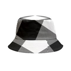 Black And White Diagonal Plaids Bucket Hat by ConteMonfrey