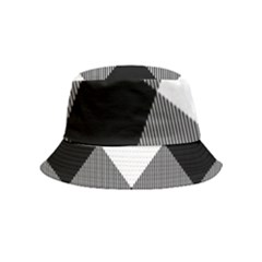 Black And White Diagonal Plaids Bucket Hat (kids) by ConteMonfrey