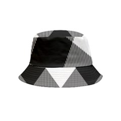 Black And White Diagonal Plaids Inside Out Bucket Hat (kids) by ConteMonfrey