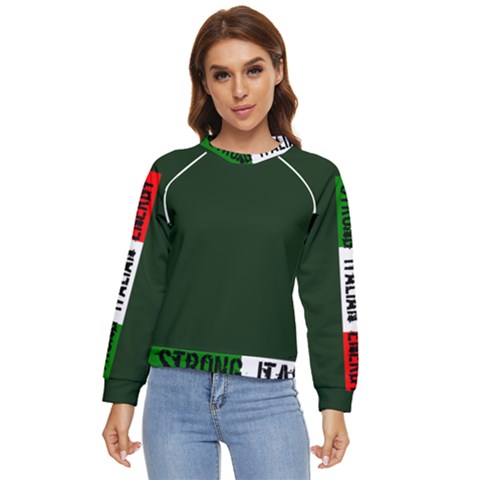 Strong Italian Energy Women s Long Sleeve Raglan Tee by ConteMonfrey