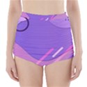 Colorful-abstract-wallpaper-theme High-Waisted Bikini Bottoms View1