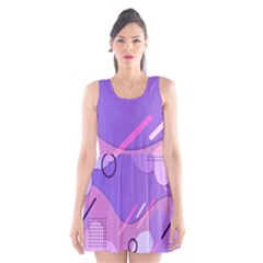 Colorful-abstract-wallpaper-theme Scoop Neck Skater Dress by Wegoenart