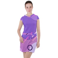 Colorful-abstract-wallpaper-theme Drawstring Hooded Dress by Wegoenart