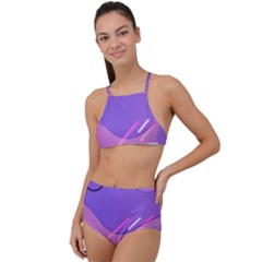 Colorful-abstract-wallpaper-theme High Waist Tankini Set by Wegoenart