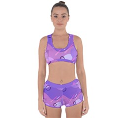 Colorful-abstract-wallpaper-theme Racerback Boyleg Bikini Set by Wegoenart