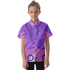 Colorful-abstract-wallpaper-theme Kids  Short Sleeve Shirt by Wegoenart