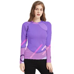 Colorful-abstract-wallpaper-theme Women s Long Sleeve Rash Guard by Wegoenart