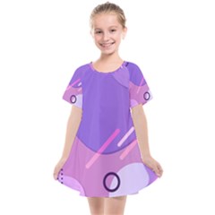 Colorful-abstract-wallpaper-theme Kids  Smock Dress by Wegoenart