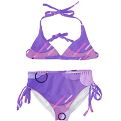 Colorful-abstract-wallpaper-theme Kids  Classic Bikini Set by Wegoenart