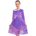 Colorful-abstract-wallpaper-theme Kids  Midi Sailor Dress View1