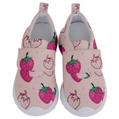 Seamless-strawberry-fruit-pattern-background Kids  Velcro No Lace Shoes by Wegoenart