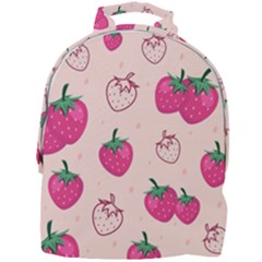 Seamless-strawberry-fruit-pattern-background Mini Full Print Backpack by Wegoenart