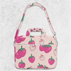 Seamless-strawberry-fruit-pattern-background Macbook Pro 13  Shoulder Laptop Bag  by Wegoenart