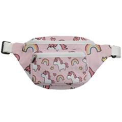 Cute-unicorn-rainbow-seamless-pattern-background Fanny Pack by Wegoenart