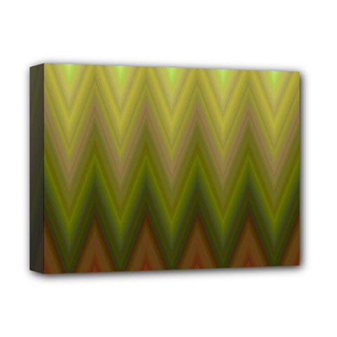 Zig Zag Chevron Classic Pattern Deluxe Canvas 16  X 12  (stretched)  by Celenk