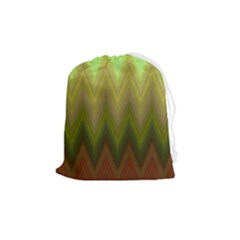 Zig Zag Chevron Classic Pattern Drawstring Pouch (medium) by Celenk