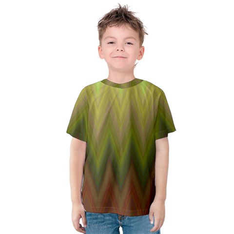 Zig Zag Chevron Classic Pattern Kids  Cotton Tee by Celenk