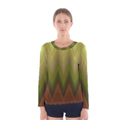 Zig Zag Chevron Classic Pattern Women s Long Sleeve Tee