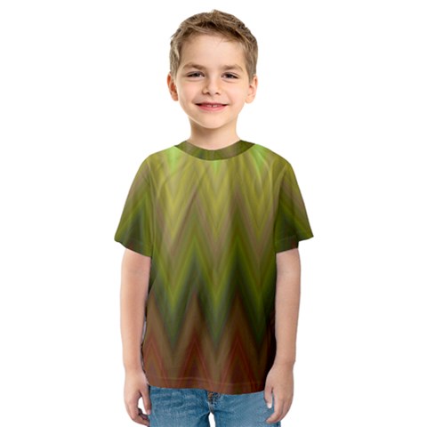 Zig Zag Chevron Classic Pattern Kids  Sport Mesh Tee by Celenk