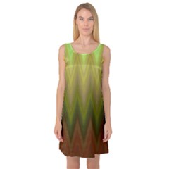 Zig Zag Chevron Classic Pattern Sleeveless Satin Nightdress by Celenk