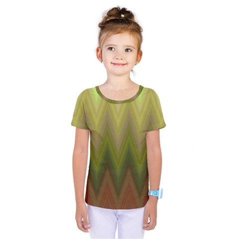 Zig Zag Chevron Classic Pattern Kids  One Piece Tee by Celenk